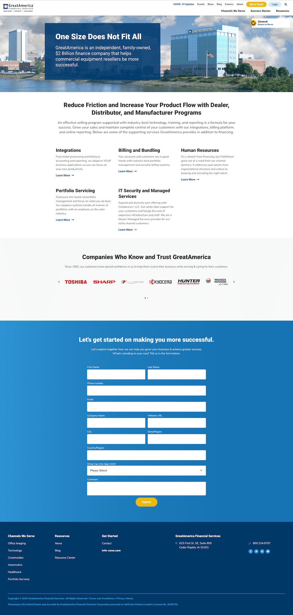 GreatAmerica website after first redesign